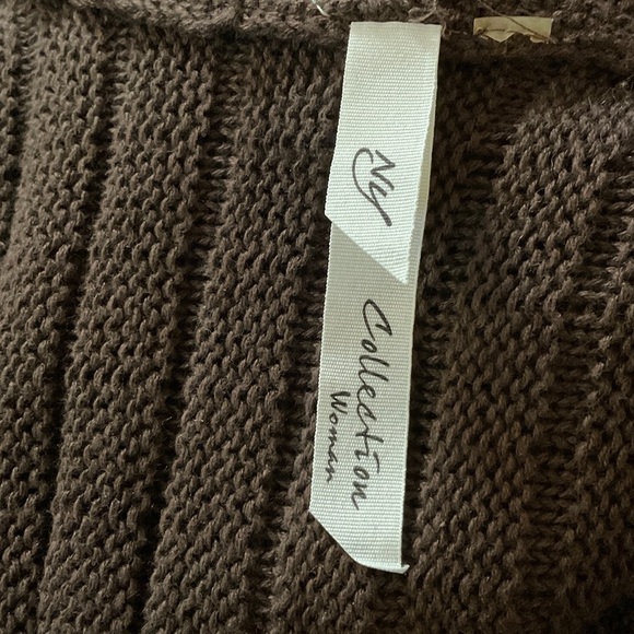 Elegant Brown Knit Cardigan - Picture 8 of 10